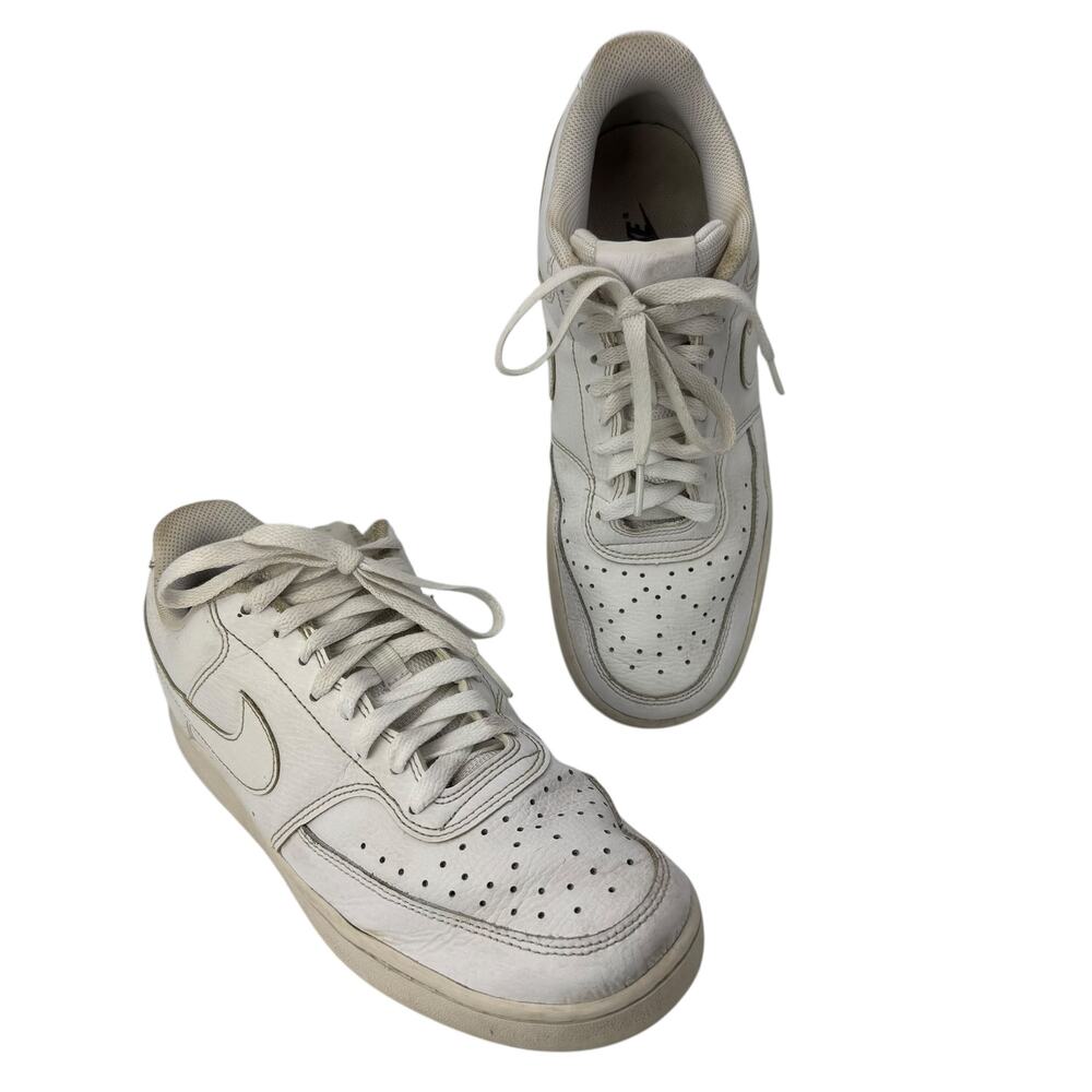 Nike Court Vision Low All White Sneakers CD5434-100 9.5